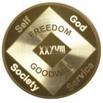 NA Laser Etched Medallions 10 Year Laser Etched NA Medallion