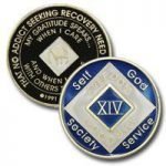 Blue Tri-Plate Medallions 17 Year Blue NA Tri-Plate Medallion