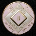 Pink Tri-Plate Medallions 7 Year NA Tri-Plate Pink Medallion