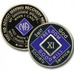Purple Tri-Plate Medallions 35 Year Tri-Plate Purple NA Medallion