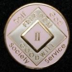 Pink Tri-Plate Medallions 21 Year NA Tri-Plate Pink Medallion