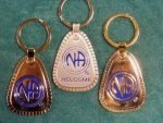 Keychain Medallion Holders and Metal Key Tags NA Metal Welcome Tag Large