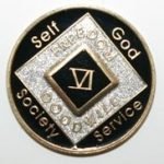 Black Tri-Plate Medallions 34 Year Tri-Plate Medallion Black