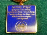 Keychain Medallion Holders and Metal Key Tags NA Logo Key Tag with Serenity Prayer