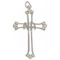 NA Sterling Silver Pendants Silver Cross Pendant with NA Logo