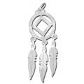 NA Sterling Silver Pendants Sterling Silver NA Symbol 3 Feather Pendant