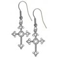 NA Sterling Silver Jewerlry NA Symbol and Cross Earring