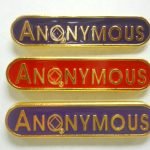 NA Lapel Pins Anonymous Lapel Pin Purple