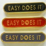 NA Lapel Pins Easy Does It Lapel Pin Purple