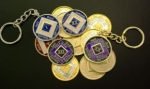Keychain Medallion Holders and Metal Key Tags NA Key Chain Medallion Holder Gold Tone
