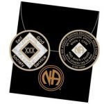 Black Tri-Plate Medallions 30 Year Tri-Plate Medallion Black