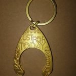 Keychain Medallion Holders and Metal Key Tags NA Medallion Keychain Gold