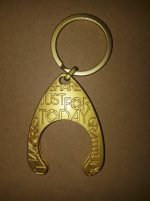 Keychain Medallion Holders and Metal Key Tags NA Medallion Keychain Gold