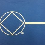 NA T-Shirts Ladies Poly T-Shirt Blue Symbol Front
