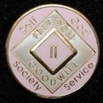 Pink Tri-Plate Medallions 2 Year NA Tri-Plate Pink Medallion
