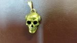 NA Sterling Silver Pendants Sterling Silver Brass Skull and Chain