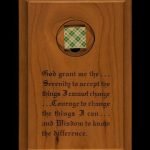 NA Medallion Holders Wall Plaque Med Holder with Serenity Prayer