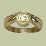 NA Rings Offset Ring w/symbol Gold
