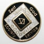 Black Tri-Plate Medallions 12 Year Tri-Plate Medallion Black