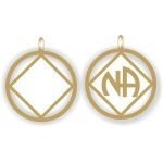 Uncategorized NA Pendants NA Logo Pendant Gold and White