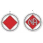 Uncategorized NA Pendants NA Logo Pendant Red and Silver