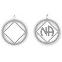 Uncategorized NA Pendants Silver and White NA Logo Pendant