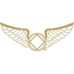 NA Lapel Pins White Wings with Gold Trim