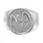 NA Sterling Silver Rings Mens Ring with NA Initials