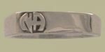 NA Sterling Silver Rings Mens NA Logo Ring