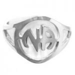 NA Sterling Silver Rings NA Logo Ring Size 3