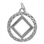 NA Sterling Silver Pendants Silver NA Symbol Pendant Rope Style