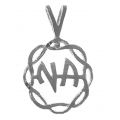 NA Sterling Silver Pendants Sterling Silver NA Logo in a Circle Pendant