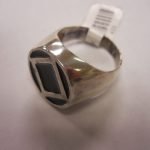 NA Sterling Silver Rings NA Symbol Ring Black