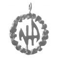 NA Sterling Silver Pendants NA Logo in Circle Silver Pendant