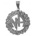 NA Sterling Silver Pendants Silver NA Logo Nugget Style Pendant