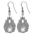 NA Sterling Silver Jewerlry NA Symbol in Flames Earrings