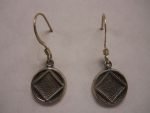 NA Sterling Silver Jewerlry Solid 1/2" Symbol Hook Earrings