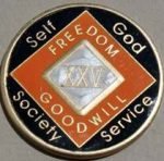 Orange Tri-Plate Medallions Orange 32 year Tri-Plate Medallion
